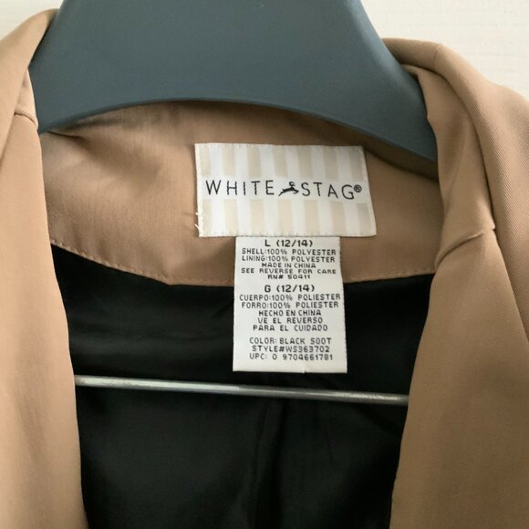 LADIES SPRING/AUTUMN JACKET WITH HOOD - L - WHITE STAG - Picture 3 of 5